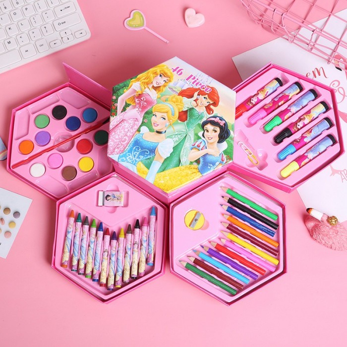 46 IN 1 Kids Coloring Drawing Set Stationery Gift Birthday Parties 4060