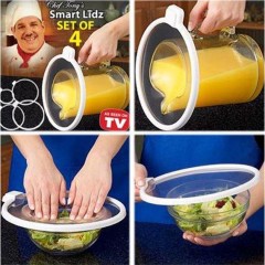 4Pcs Set Vacuum Seal Smart Lid Reusable Sealing Lids Food Cover 1330-VAC