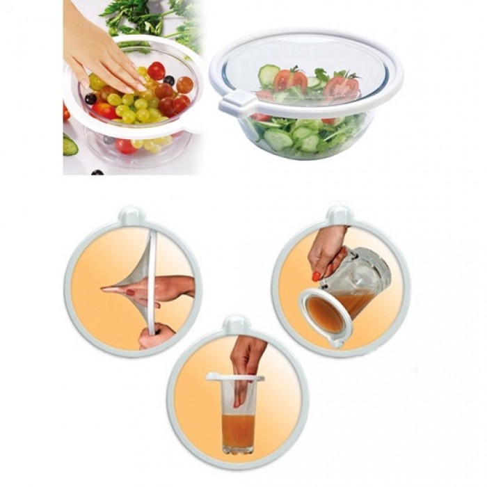 4Pcs Set Vacuum Seal Smart Lid Reusable Sealing Lids Food Cover 1330-VAC