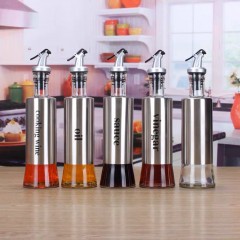 Oil Dispenser Glass Cooking Oil Sause Vineger Seasoning Bottle 300ML 1601