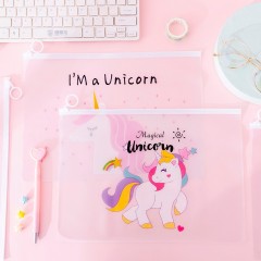 Unicorn Pencil Case Stationery Drawing Pen Travel Makeup Cosmetic Bag Zip Lock Storage Bag 408