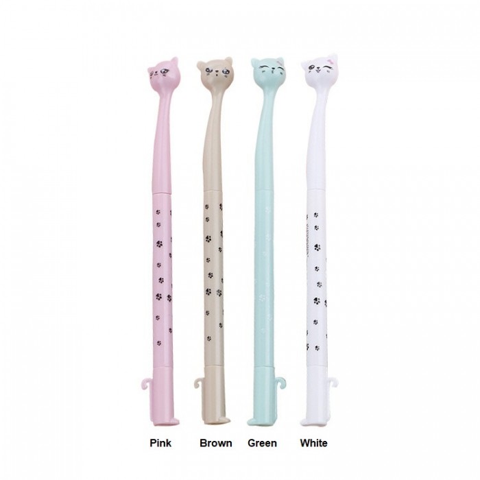Cute Cat Ball Point Pen School Kid Children Student Pen 4099