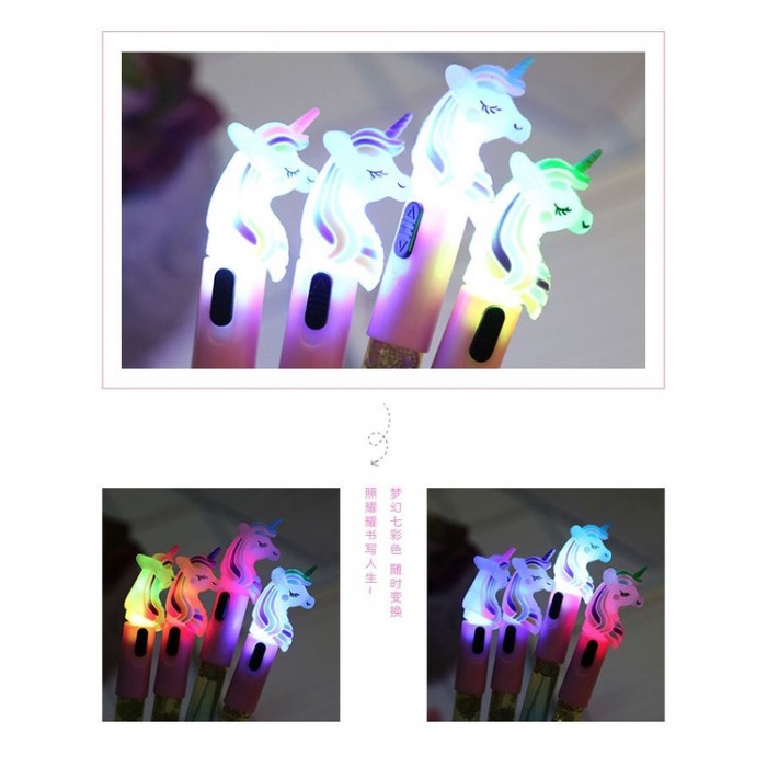 Unicorn Light Pen Kid Children Student Office Gift Prize 4085