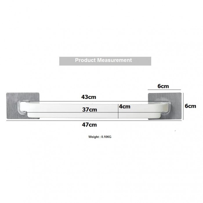 Wall Mounted Towel Rack No Drill / No Nail 1039