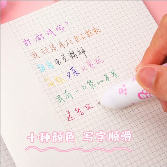 10 Color Unicorn Dinosaur Cute Carton Kid Children Press Ink Ballpoint Pen Multicolor 4083