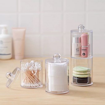 Cosmetic Make-up Cotton Bud, Facial Cotton Storage Box Container 1059
