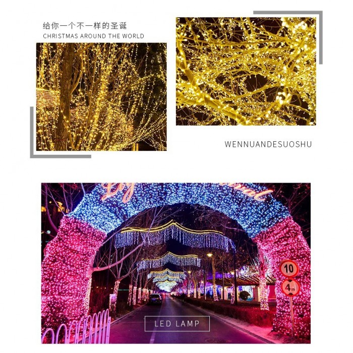 10M 100 LED Starry Fairy Deco Light Wedding Raya X’mas Party Events Exhibition 1245