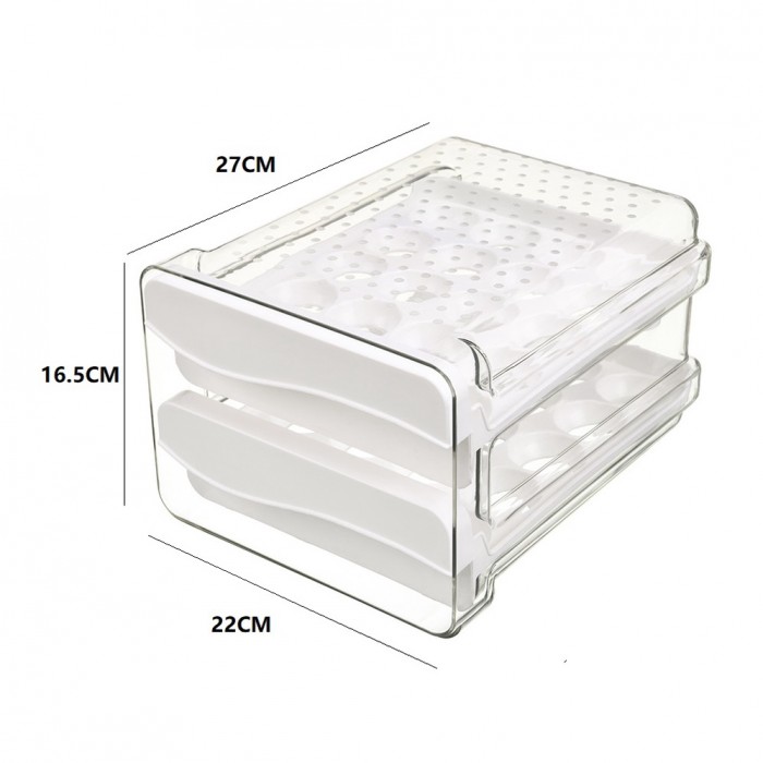 40 Grid Egg Storage Box Double Layer Drawer Type 0261 Egg Storage Box Egg Storage Bekas Telur