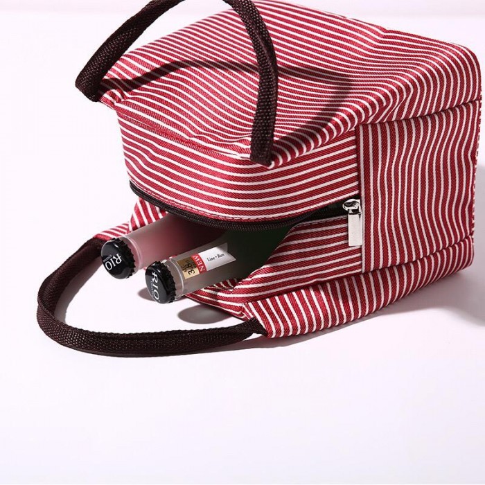 Insulated Waterproof Lunch Bag Stripe 3097 Lunch Box Bag Beg Bekal Makanan Bekal Food Bag Beg