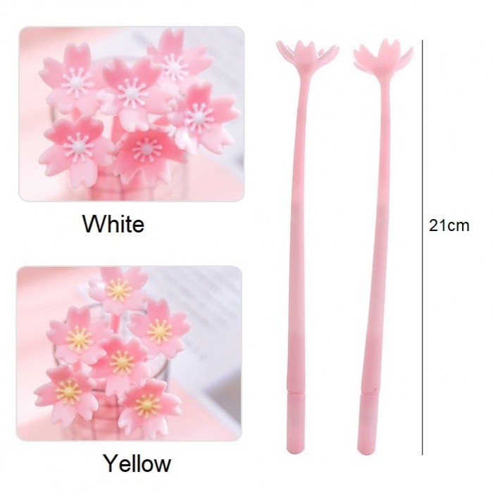 Korean Creative Cherry Blossom Flower Pen Kid Children Student Office 4087