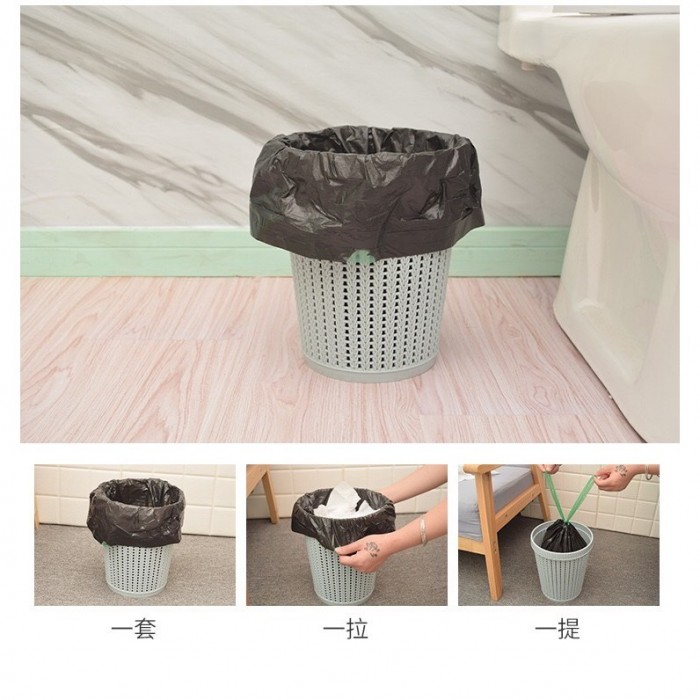 Garbage Rubbish Bag With Rope (15Pcs per Roll) 1162