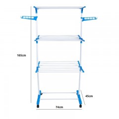 3 Tier Foldable Clothes Drying Rack  (74x45x165) 0178 Cloth Rack Drying Rack Penyidai Baju Rak