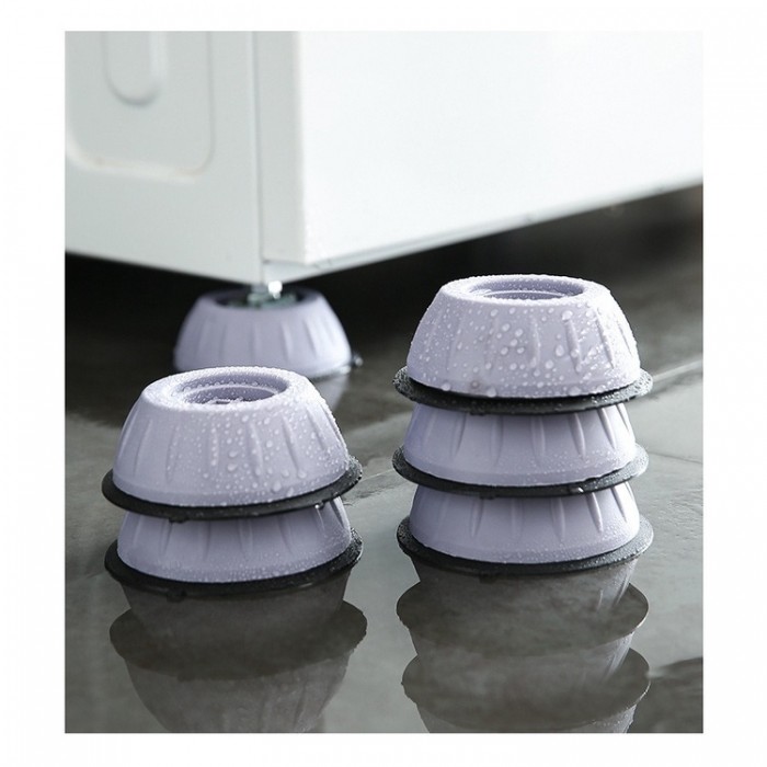 4PCS Washing Machine Stand Base Mat Pad Anti-slip Anti Vibration Anti Noise1391 Pelapik Mesin
