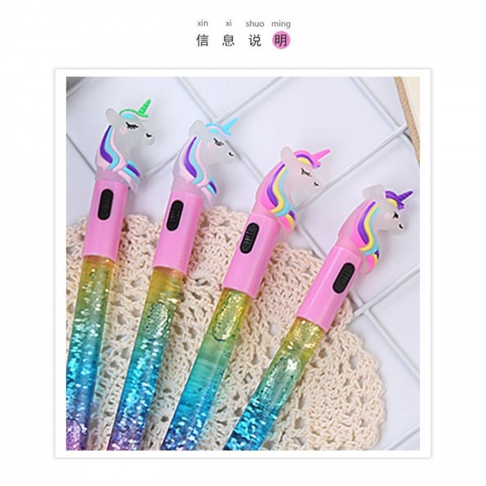Unicorn Light Pen Kid Children Student Office Gift Prize 4085