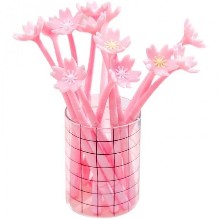 Korean Creative Cherry Blossom Flower Pen Kid Children Student Office 4087