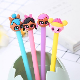 Cute Doll Ball Point Pen School Kid Children Student Pen 4093