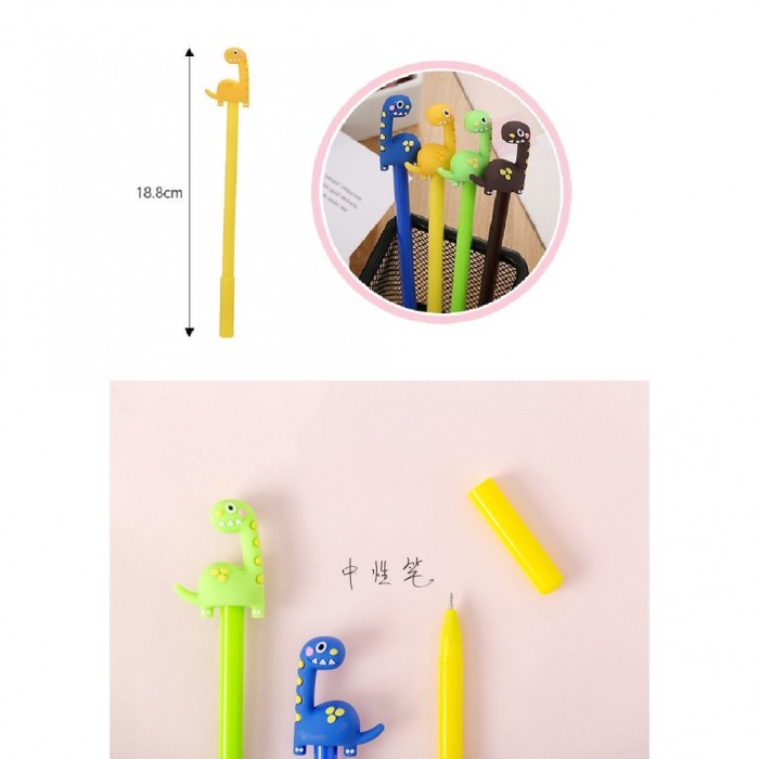 Dinosaur Carton Animal Ball Point Cute Pen Stationery Children Student Prize Gift 4103 Alat Tulis Pe