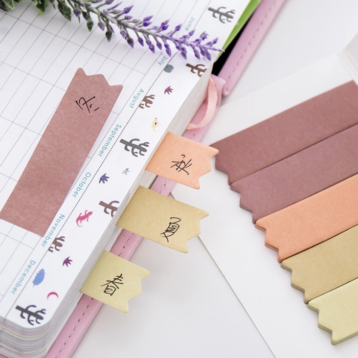 Gradiant Color Sticky Note Pad Index Guest Book Office School Student Business 4078