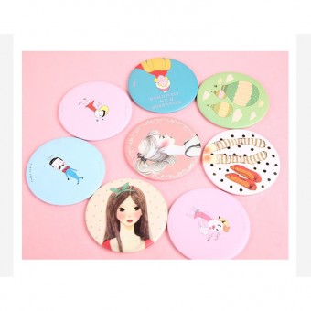 Mini Korean Pocket Mirror Make up Portable Travel Door Gift 1288