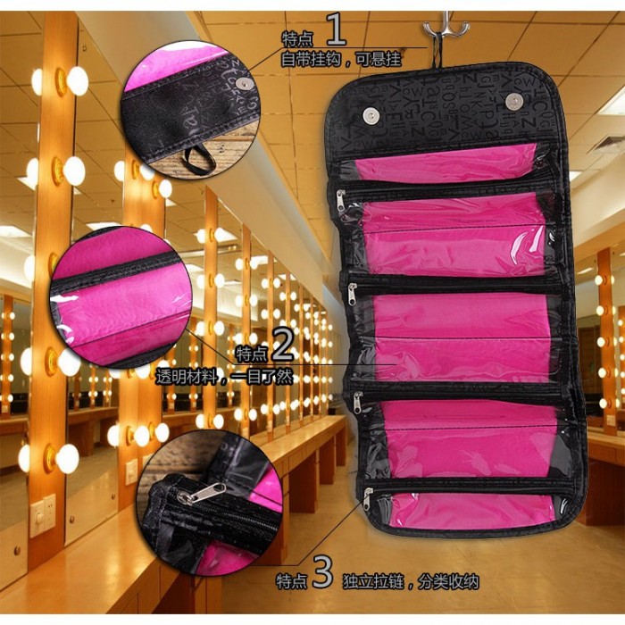 Roll-N-Go Cosmetic Bag Travel Makeup Skin Care Toiletries Pouch Bag Organizer 1324-ROL