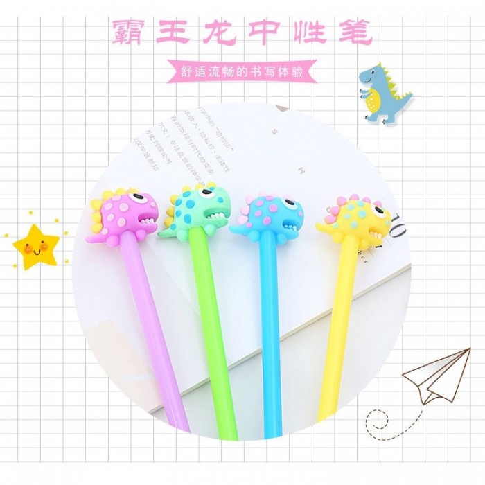Cute Dinosaur Ball Point Pen School Kid Children Student Pen 4102