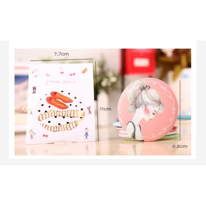 Mini Korean Pocket Mirror Make up Portable Travel Door Gift 1288