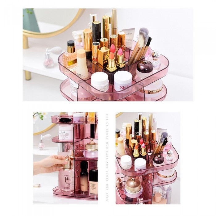 360 Degree Rotate Cosmetic Makeup Storage Box / Organizer 1033/1034