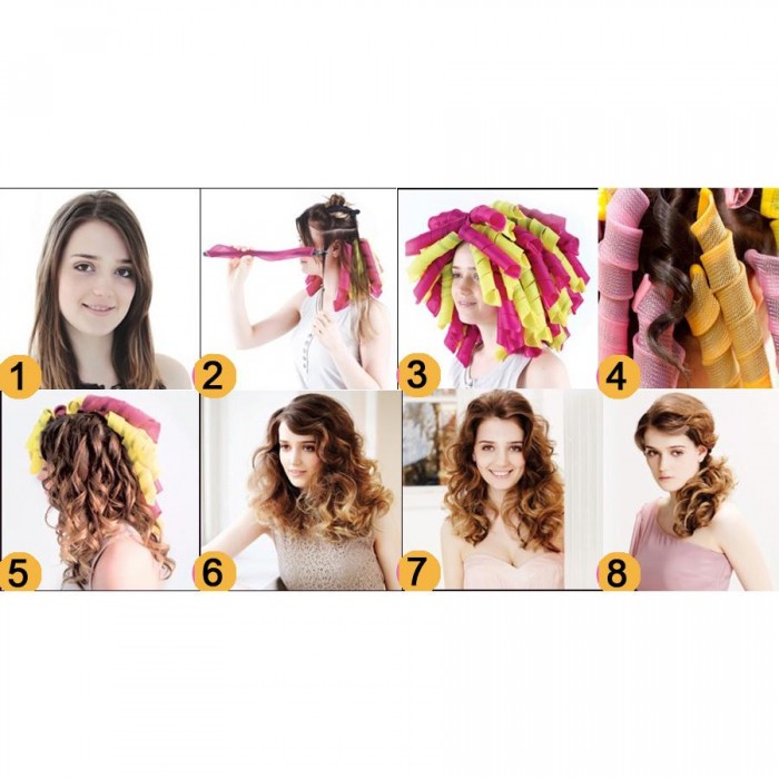 18 Pcs Set Magic Leverag DIY Hair Styling Curler 1337-LEV