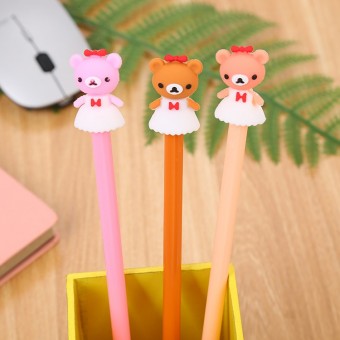 Teddy Bear Carton Animal Ball Point Cute Pen Stationery Children Student Gift 4112 Alat Tulis