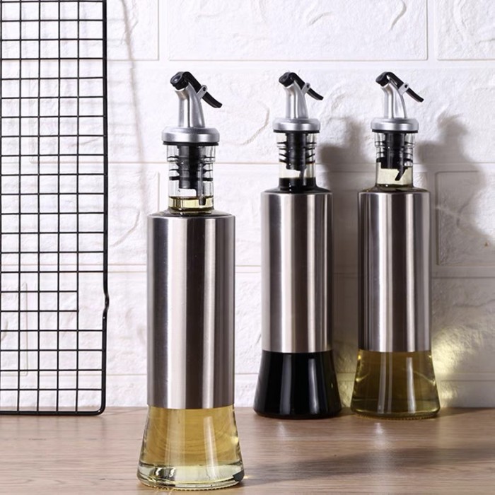 Oil Dispenser Glass Cooking Oil Sause Vineger Seasoning Bottle 300ML 1601