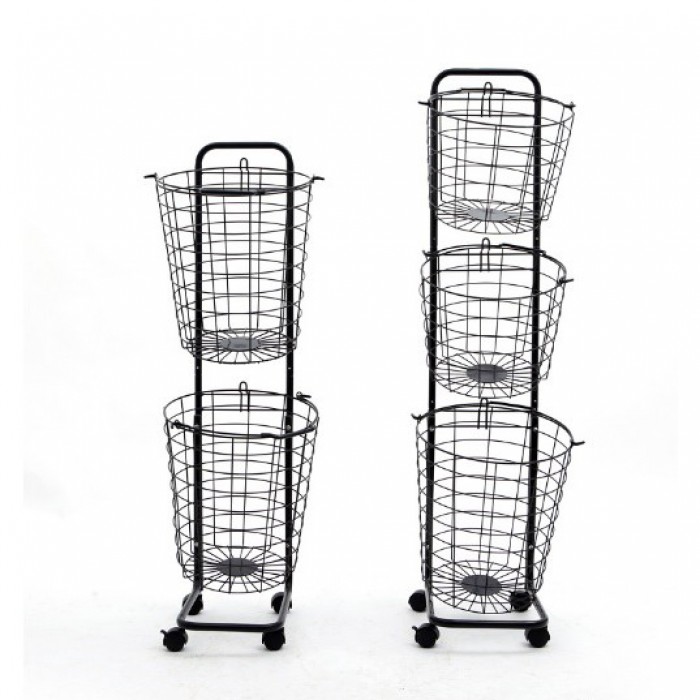 3 Tier Laundry Basket with Wheels 0134