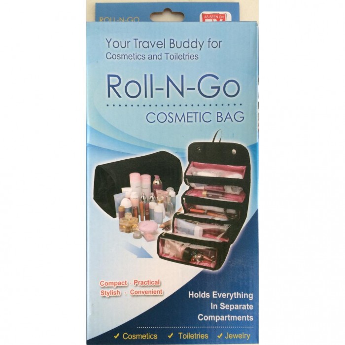 Roll-N-Go Cosmetic Bag Travel Makeup Skin Care Toiletries Pouch Bag Organizer 1324-ROL