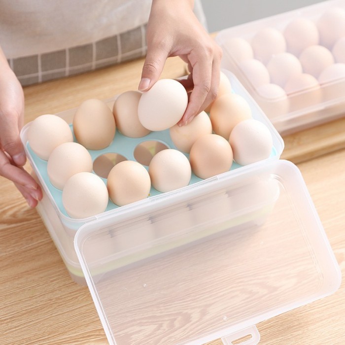 15 Grid Egg Storage Box Container Kitchen Refrigerator Frsh Box 1184