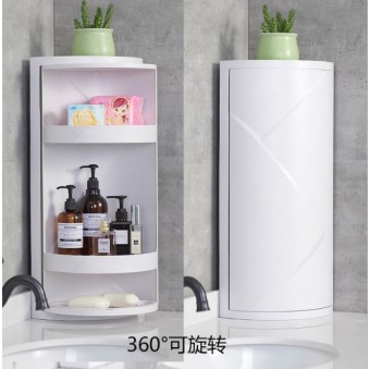 360 Rotating Bathroom Corner Wall Storage Shelf (Large 22x22x60) 0122/0201