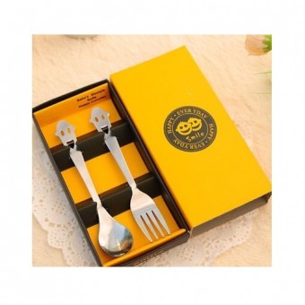 2 Pcs Set Spoon Fork Door Gift 4055 Set Sudu Garfu Spoon Gift Set Spoon Fork Set Cutlery Set C