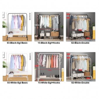 Clothes Rack Hanging Laudry Organizer Rak Besi Penggantung Baju Pakaian 0015/0092/0093