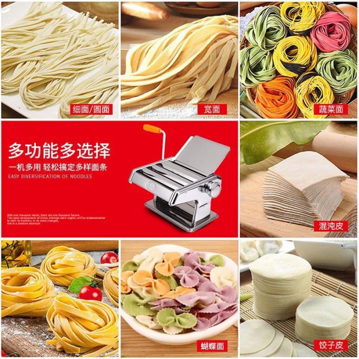 3 Blades High Quality Noodle Pasta Manual Handmade Machine Stainless Steel  0501 Noodle Maker