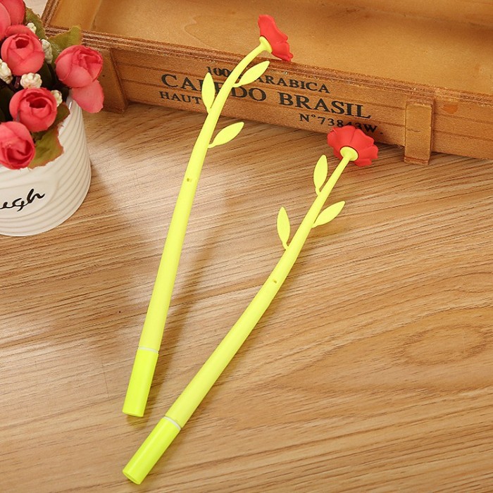 Tea Flower Gel Pen Stationery  Cute Free Gift 4064