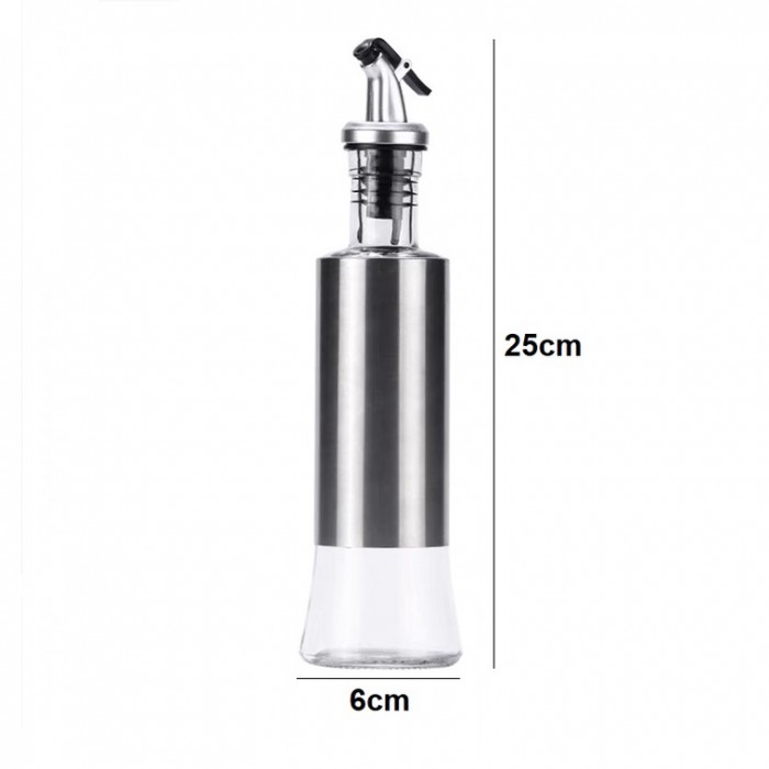 Oil Dispenser Glass Cooking Oil Sause Vineger Seasoning Bottle 300ML 1601
