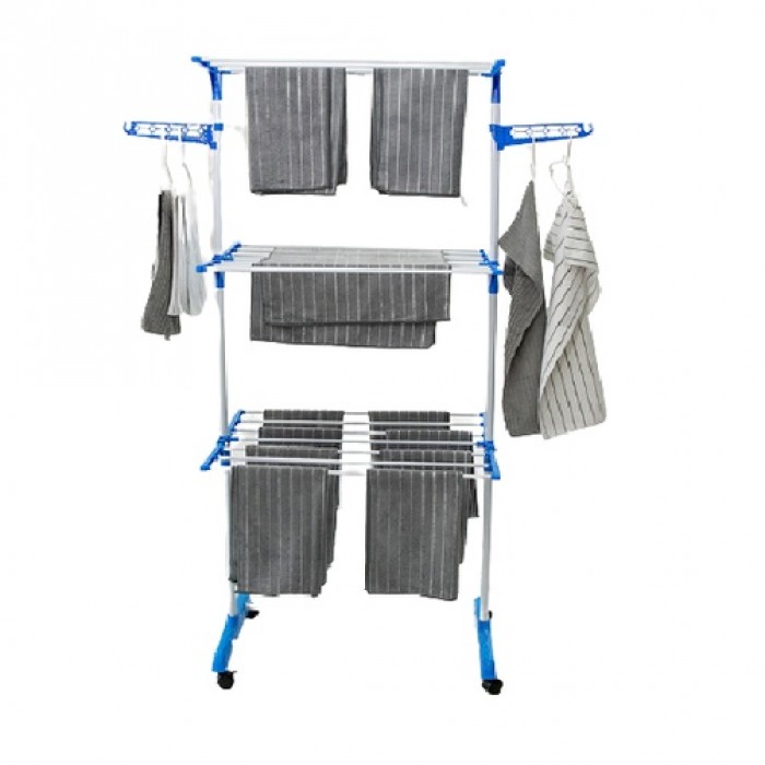3 Tier Foldable Clothes Drying Rack  (74x45x165) 0179 Cloth Rack Drying Rack Penyidai Baju Rak