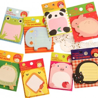 20Pages Sticky Note Pad Cutes Animal Student School Office Stationery Gift Prize