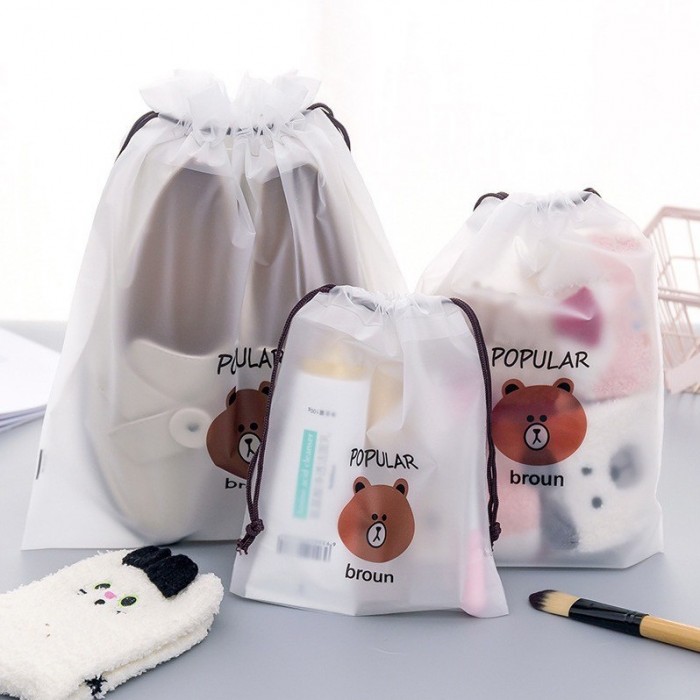 Waterproof Travel Makeup Toiletry Drawstring Storage Bag 4001/4002/4003/4004/4005 Travel Bag D