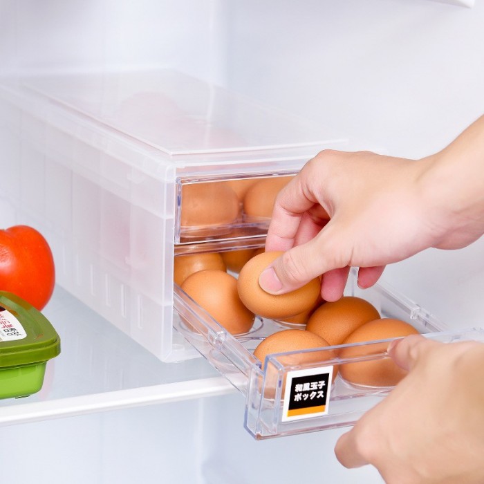 24 Grid Egg Storage Box Double Layer Drawer Type 1158