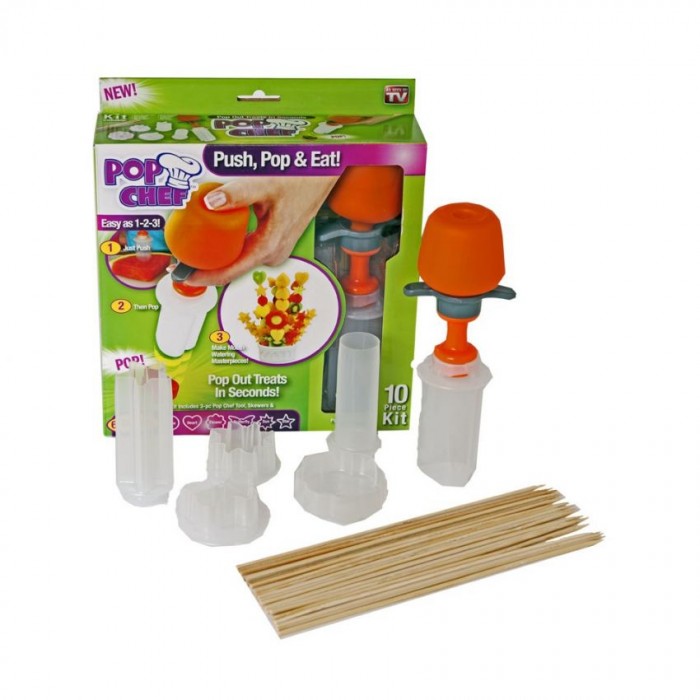 Pop Chef Fruit Cutter Kit Birthday Parties Christmas Fruits Food Maker 1322-PO