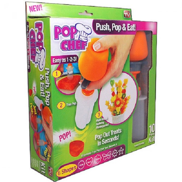 Pop Chef Fruit Cutter Kit Birthday Parties Christmas Fruits Food Maker 1322-PO