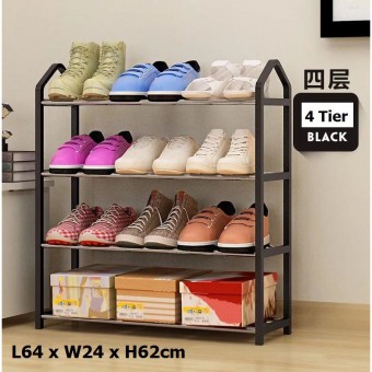 4 Tier Shoe Rack (L64xW24xH62cm) 0124