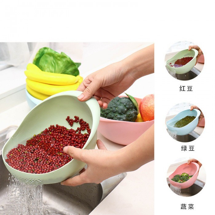 Rice Grain Fruit Vegetable Washing Strainer Bowl 1132