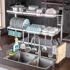 Sink Dish Rack 1 / 2 Tier Stainless Steel Rak Pinggan 0157/0158