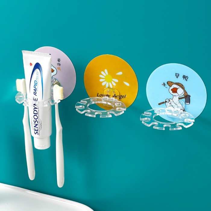 Bathroom  Tooth Brush Toothpaste Wall Holder 1054 Bathroom Organizer Pemegang Berus Dan Ubat G