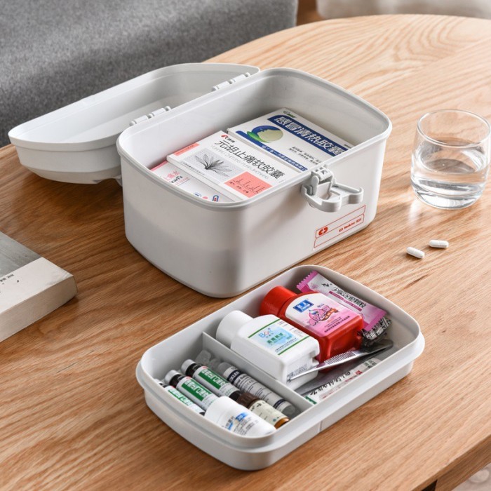 Large Capacity Small Medicine Box Multi Purpose First Aid Storage Box 0251